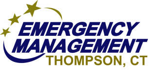 Words "Emergency Management, Thompson Ct with drawing of 3 stars