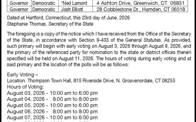 Wanring of Democratic Primary Voting